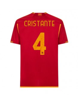 Moški Nogometna dresi replika AS Roma Bryan Cristante #4 Domači 2023-24 Kratek rokav